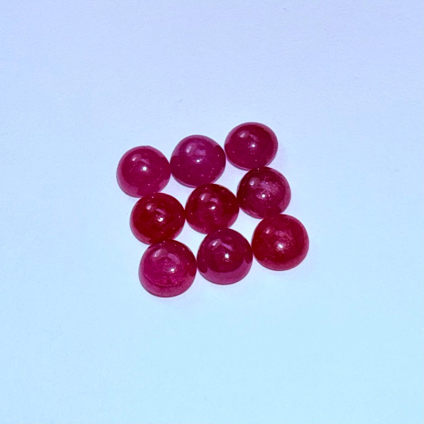 Ruby Cabuchon Lot 5mm 9pcs