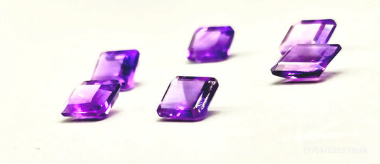 Amethyst Emerald cut 9x7mm