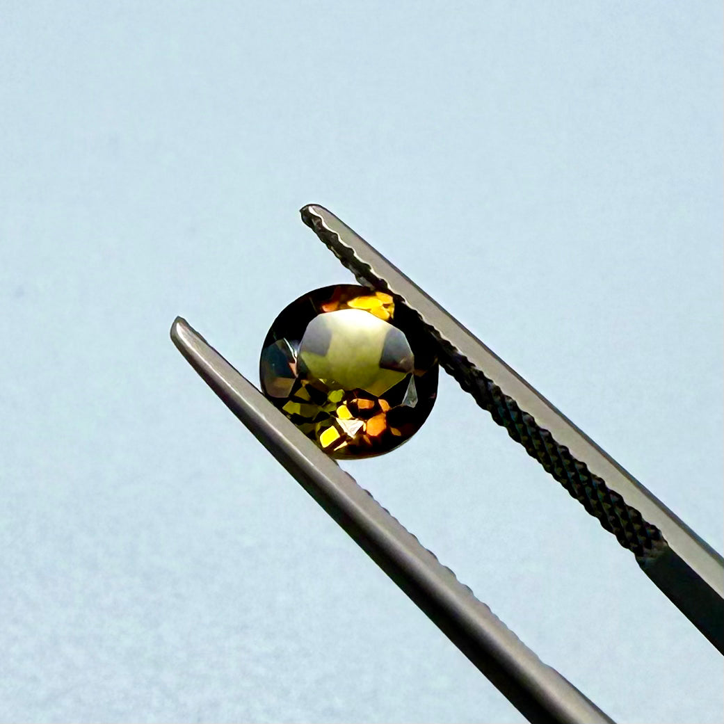 Champagne Green Tourmaline Round 6mm