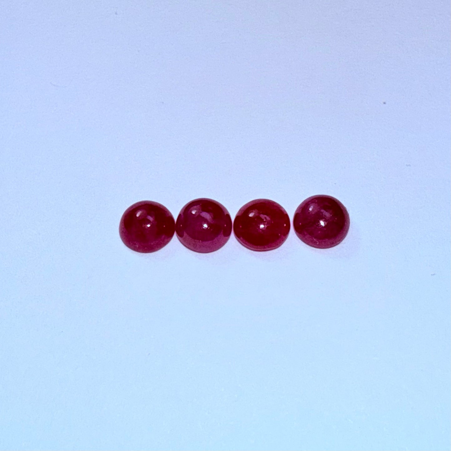 Ruby Cabuchon Lot 5mm 4pcs