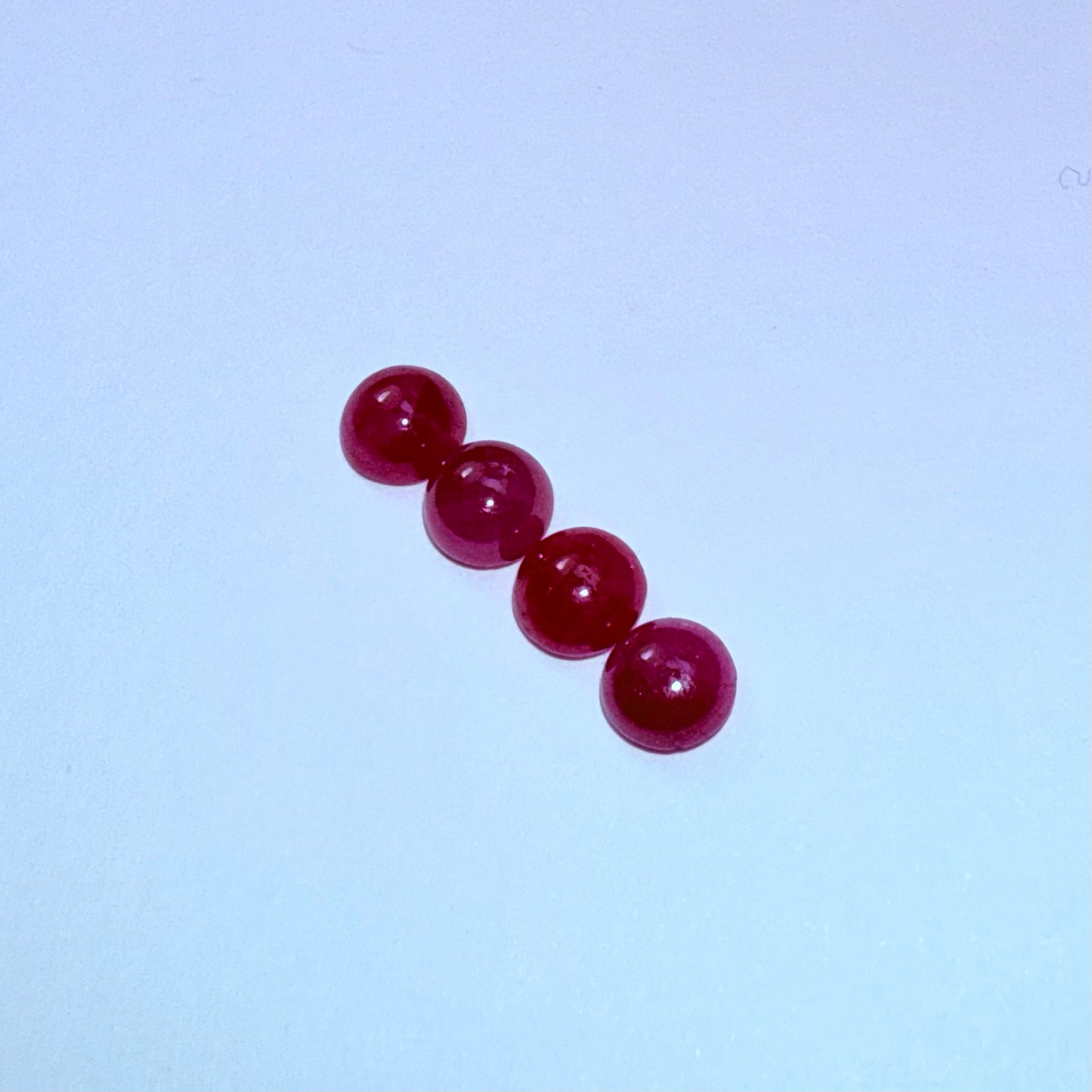 Ruby Cabuchon Lot 5mm 4pcs