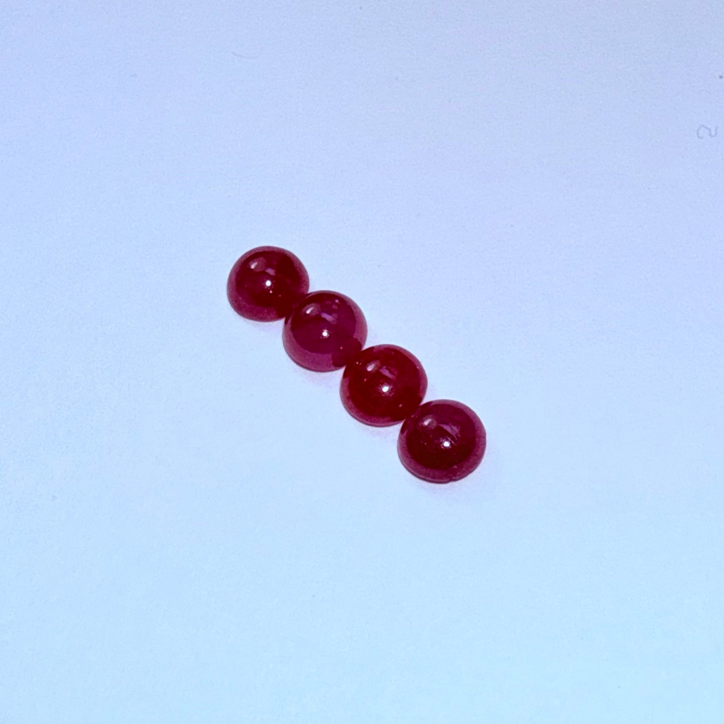 Ruby Cabuchon Lot 5mm 4pcs
