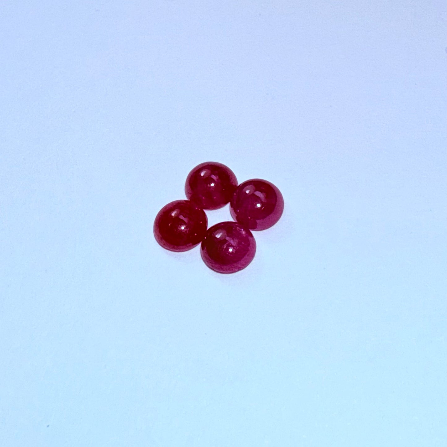 Ruby Cabuchon Lot 5mm 4pcs