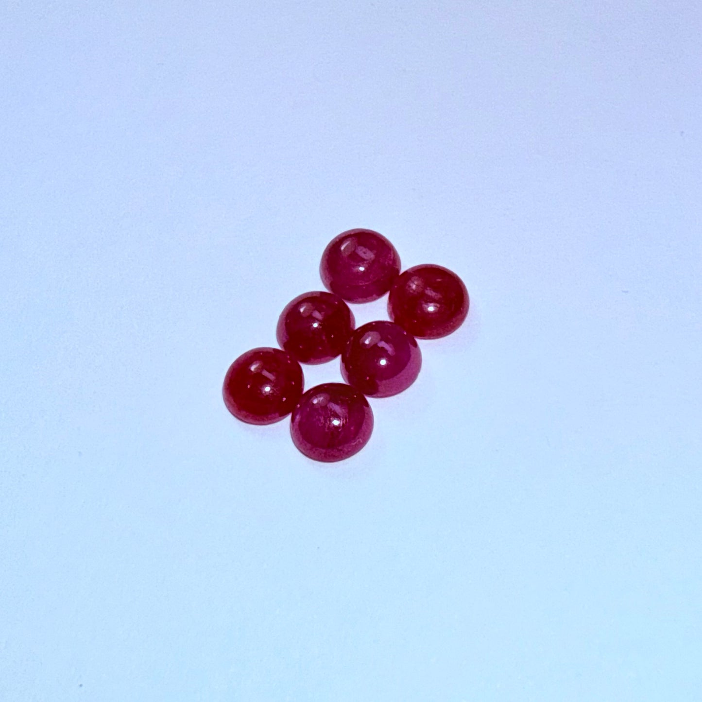 Ruby Cabuchon Lot 5mm 6pcs