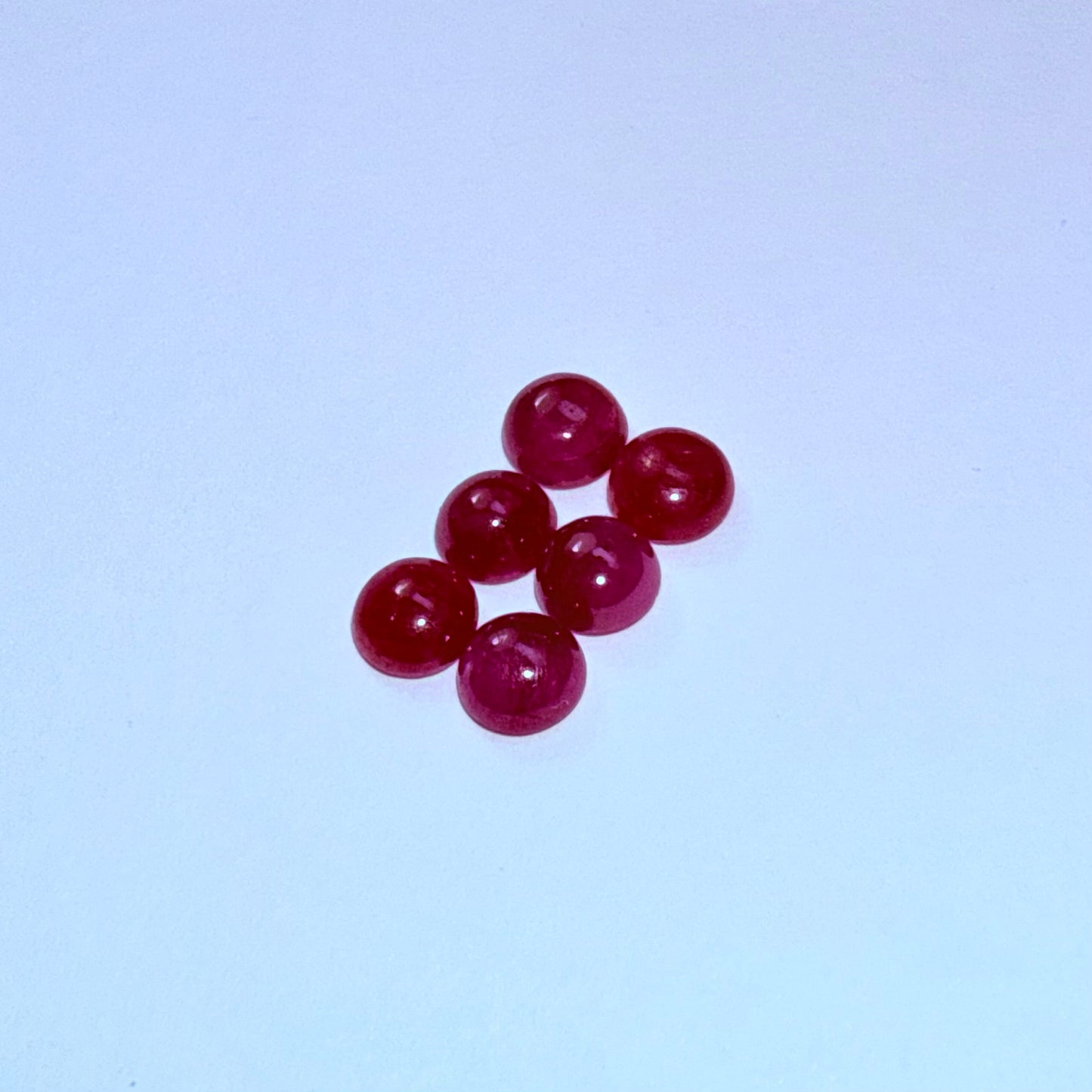 Ruby Cabuchon Lot 5mm 6pcs