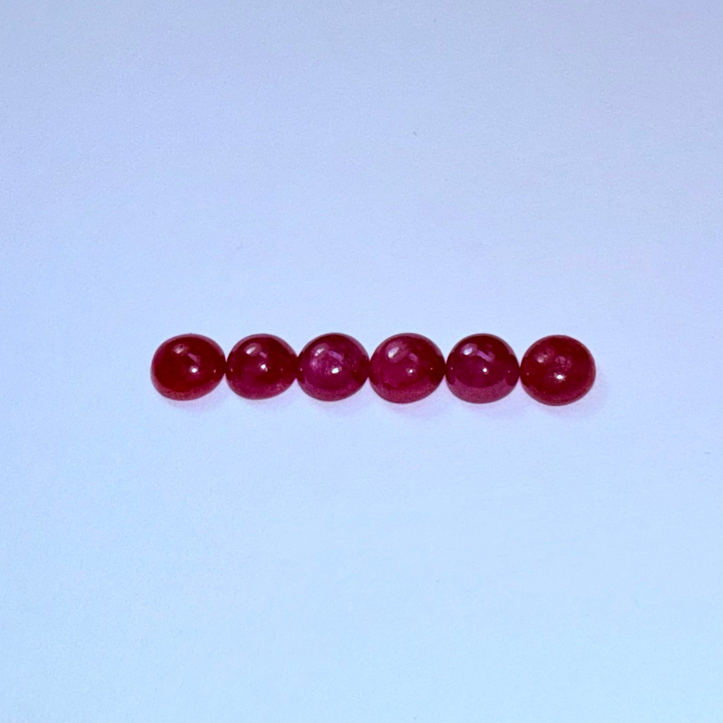 Ruby Cabuchon Lot 5mm 6pcs