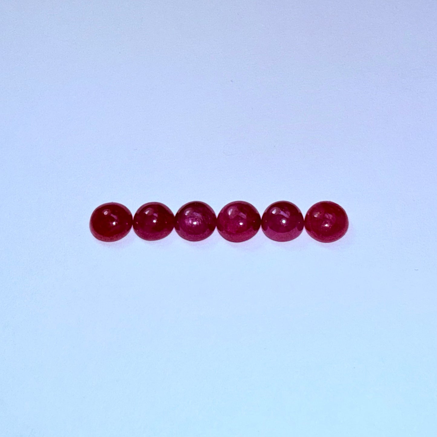 Ruby Cabuchon Lot 5mm 6pcs
