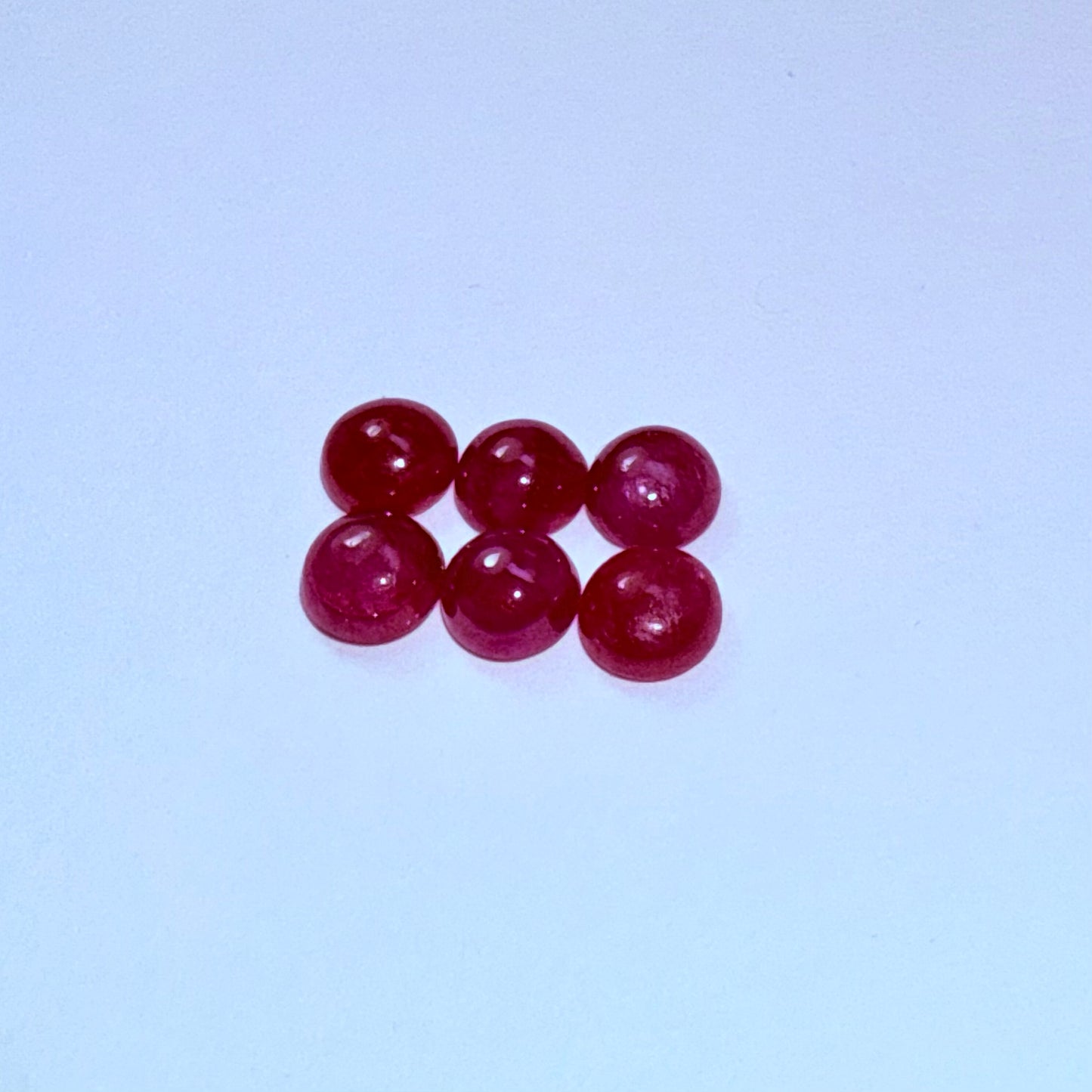 Ruby Cabuchon Lot 5mm 6pcs