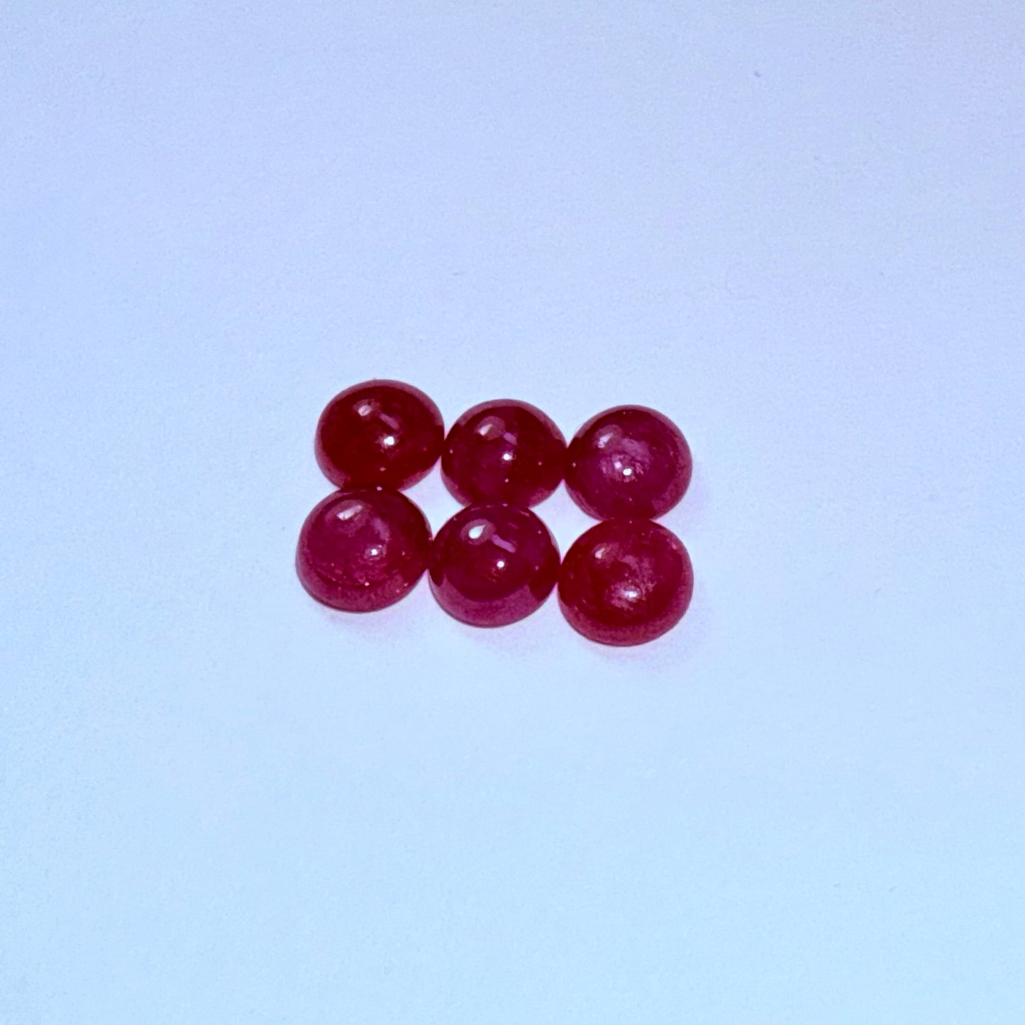 Ruby Cabuchon Lot 5mm 6pcs