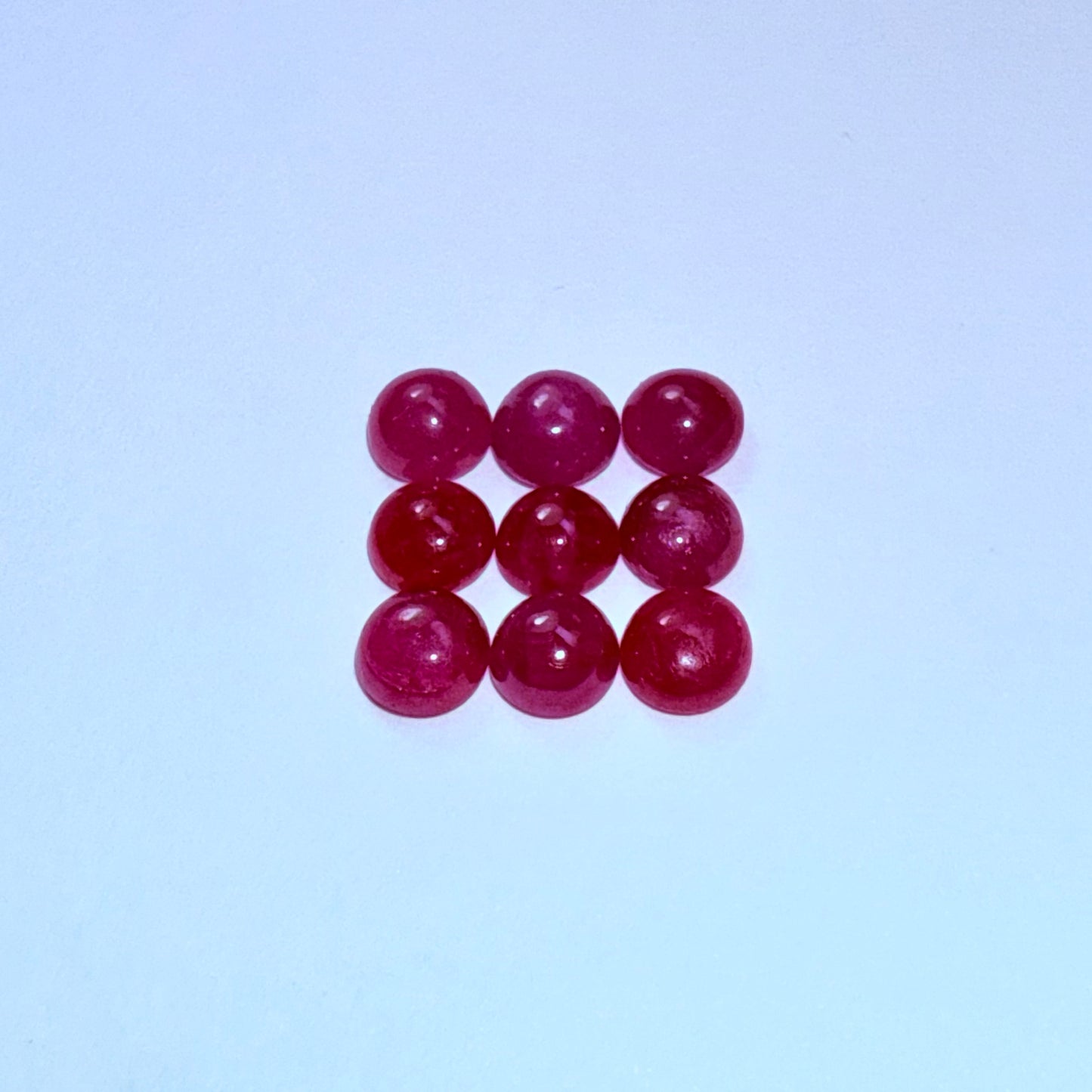 Ruby Cabuchon Lot 5mm 9pcs