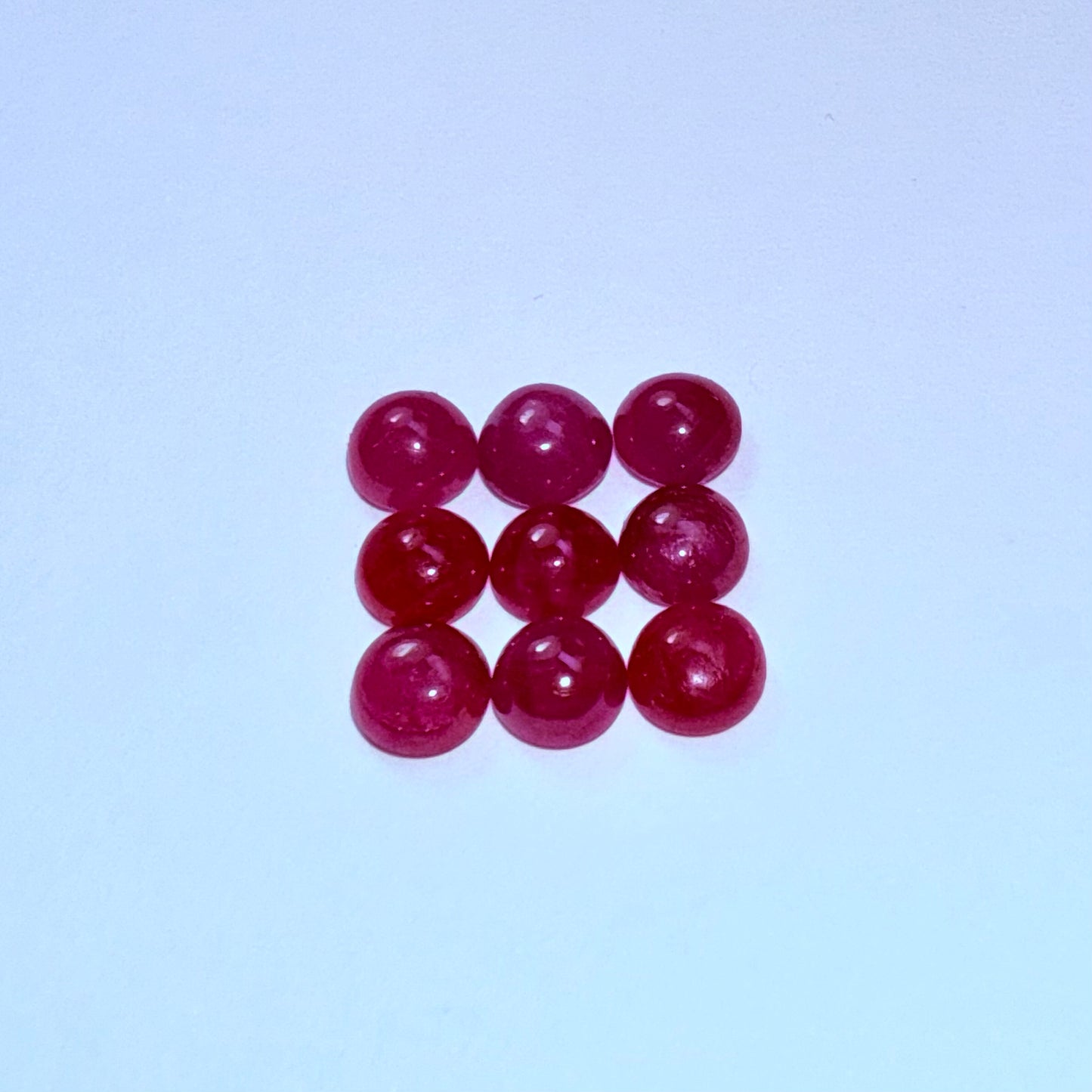 Ruby Cabuchon Lot 5mm 9pcs