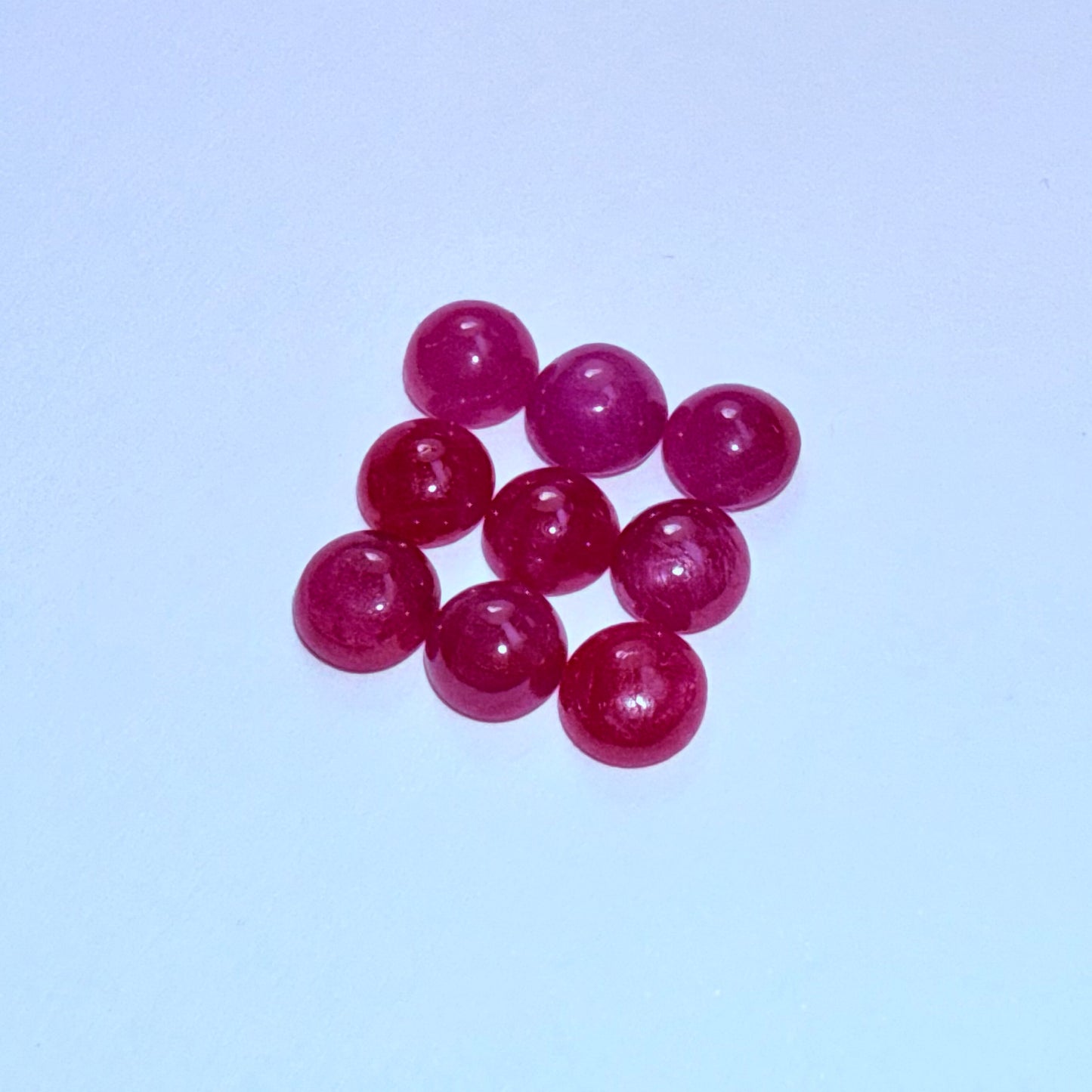 Ruby Cabuchon Lot 5mm 9pcs