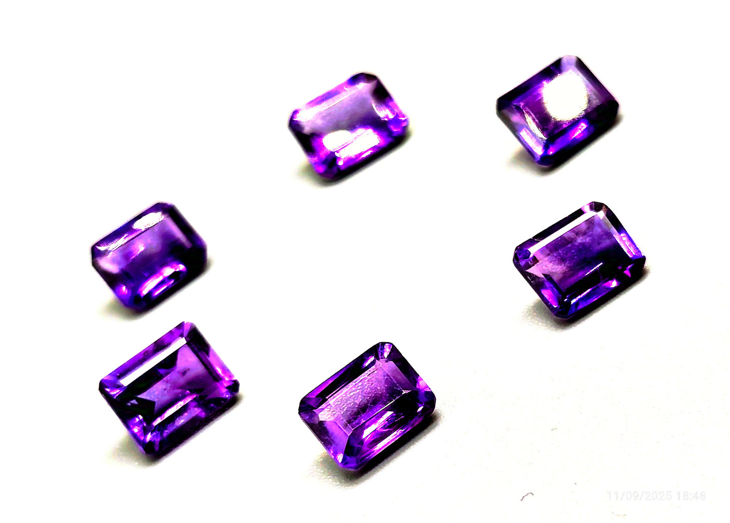 Amethyst Emerald cut 9x7mm